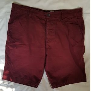 Maroon Regular Fit Shorts